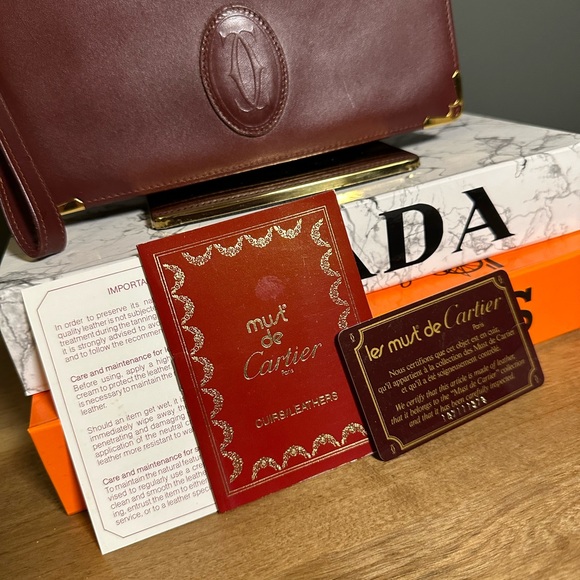 Cartier Embossed Leather Clutch - Picture 10 of 10